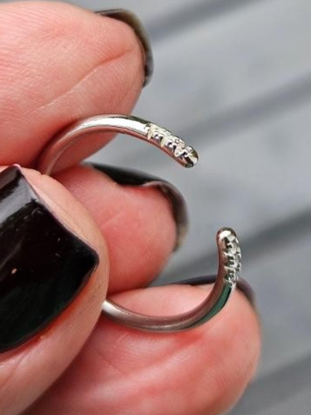 Silver Open Slim Stackable Ring